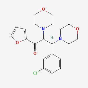 3-(3-Chlorophenyl)-1-(furan-2-yl)-2,3-dimorpholinopropan-1-one