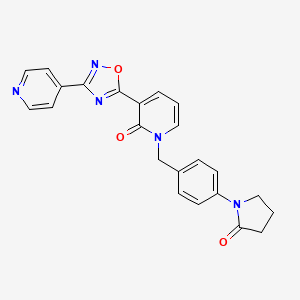 1-(4-(2-oxopyrrolidin-1-yl)benzyl)-3-(3-(pyridin-4-yl)-1,2,4-oxadiazol-5-yl)pyridin-2(1H)-one