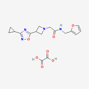 2-(3-(3-cyclopropyl-1,2,4-oxadiazol-5-yl)azetidin-1-yl)-N-(furan-2-ylmethyl)acetamide oxalate