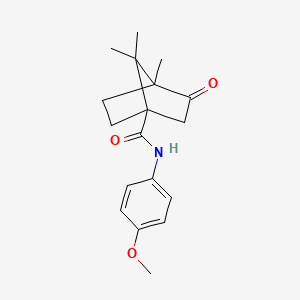 N-(4-methoxyphenyl)-4,7,7-trimethyl-3-oxobicyclo[2.2.1]heptane-1-carboxamide