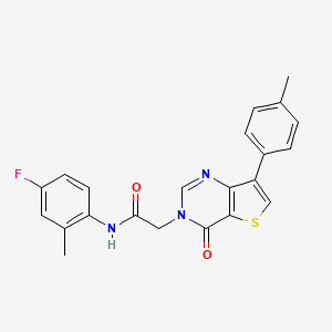 N-(4-fluoro-2-methylphenyl)-2-[7-(4-methylphenyl)-4-oxothieno[3,2-d]pyrimidin-3(4H)-yl]acetamide