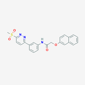 molecular formula C23H19N3O4S B2730921 N-(3-(6-(methylsulfonyl)pyridazin-3-yl)phenyl)-2-(naphthalen-2-yloxy)acetamide CAS No. 897614-36-7