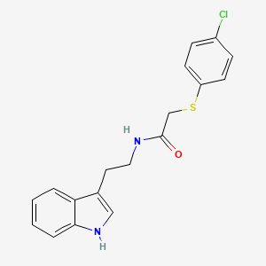 2-(4-chlorophenyl)sulfanyl-N-[2-(1H-indol-3-yl)ethyl]acetamide