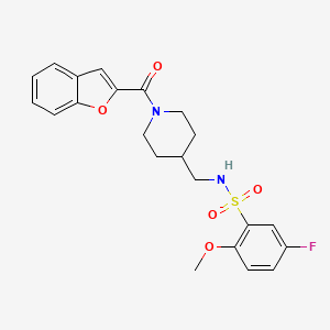 N-((1-(benzofuran-2-carbonyl)piperidin-4-yl)methyl)-5-fluoro-2-methoxybenzenesulfonamide