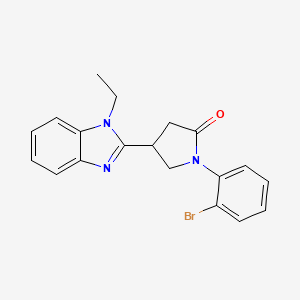 1-(2-bromophenyl)-4-(1-ethyl-1H-benzimidazol-2-yl)pyrrolidin-2-one