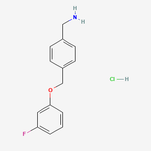 {4-[(3-Fluorophenoxy)methyl]phenyl}methanamine hydrochloride