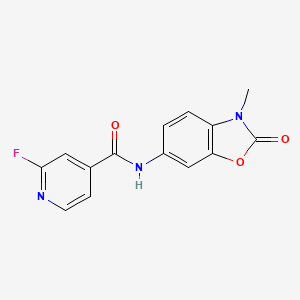 2-fluoro-N-(3-methyl-2-oxo-2,3-dihydro-1,3-benzoxazol-6-yl)pyridine-4-carboxamide