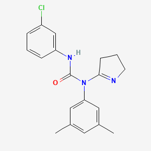 3-(3-chlorophenyl)-1-(3,4-dihydro-2H-pyrrol-5-yl)-1-(3,5-dimethylphenyl)urea