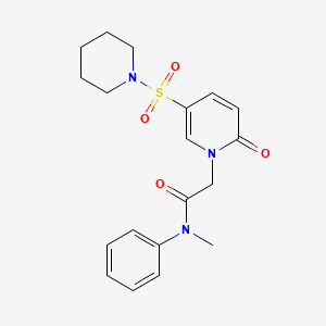 molecular formula C19H23N3O4S B2730948 N-methyl-2-[2-oxo-5-(piperidine-1-sulfonyl)-1,2-dihydropyridin-1-yl]-N-phenylacetamide CAS No. 1251631-01-2