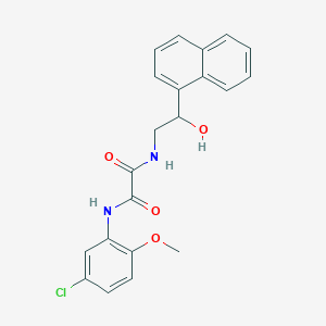 molecular formula C21H19ClN2O4 B2730967 N-(5-chloro-2-methoxyphenyl)-N'-[2-hydroxy-2-(naphthalen-1-yl)ethyl]ethanediamide CAS No. 1351615-77-4