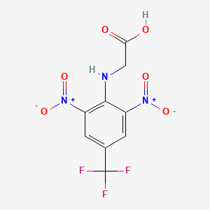 molecular formula C9H6F3N3O6 B2730985 (2,6-Dinitro-4-(trifluoromethyl)phenyl)glycine CAS No. 54495-45-3