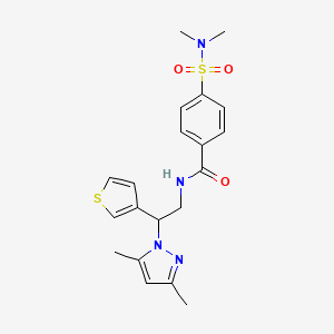 molecular formula C20H24N4O3S2 B2731001 N-[2-(3,5-dimethyl-1H-pyrazol-1-yl)-2-(thiophen-3-yl)ethyl]-4-(dimethylsulfamoyl)benzamide CAS No. 2034347-11-8