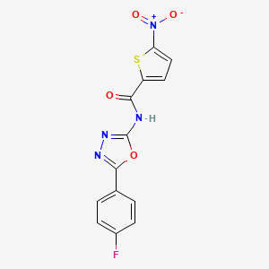 molecular formula C13H7FN4O4S B2731094 N-[5-(4-fluorophenyl)-1,3,4-oxadiazol-2-yl]-5-nitrothiophene-2-carboxamide CAS No. 865285-44-5