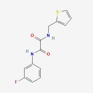 molecular formula C13H11FN2O2S B2731124 N'-(3-fluorophenyl)-N-[(thiophen-2-yl)methyl]ethanediamide CAS No. 701246-72-2