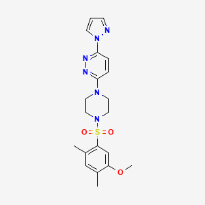 B2731171 3-(4-((5-methoxy-2,4-dimethylphenyl)sulfonyl)piperazin-1-yl)-6-(1H-pyrazol-1-yl)pyridazine CAS No. 1014091-88-3
