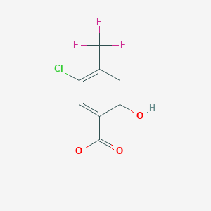 molecular formula C9H6ClF3O3 B2731247 Methyl 5-chloro-2-hydroxy-4-(trifluoromethyl)benzoate CAS No. 1103837-39-3
