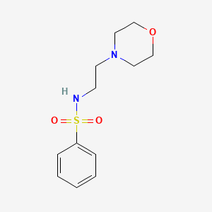 molecular formula C12H18N2O3S B2731280 N-[2-(morpholin-4-yl)ethyl]benzenesulfonamide CAS No. 349397-02-0