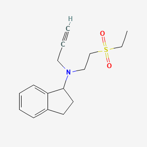 molecular formula C16H21NO2S B2731285 N-[2-(ethanesulfonyl)ethyl]-N-(prop-2-yn-1-yl)-2,3-dihydro-1H-inden-1-amine CAS No. 1375211-58-7