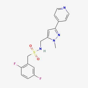 molecular formula C17H16F2N4O2S B2731349 1-(2,5-difluorophenyl)-N-{[1-methyl-3-(pyridin-4-yl)-1H-pyrazol-5-yl]methyl}methanesulfonamide CAS No. 2310122-02-0