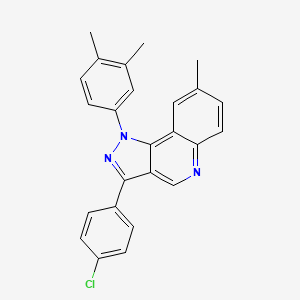 molecular formula C25H20ClN3 B2731387 3-(4-chlorophenyl)-1-(3,4-dimethylphenyl)-8-methyl-1H-pyrazolo[4,3-c]quinoline CAS No. 901005-85-4