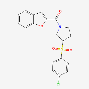 Benzofuran-2-yl(3-((4-chlorophenyl)sulfonyl)pyrrolidin-1-yl)methanone