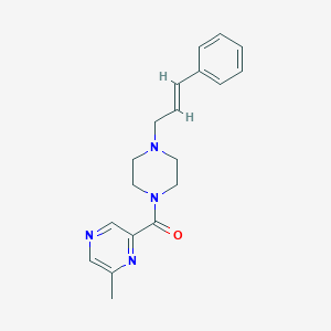 2-methyl-6-{4-[(2E)-3-phenylprop-2-en-1-yl]piperazine-1-carbonyl}pyrazine