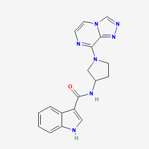 N-(1-([1,2,4]triazolo[4,3-a]pyrazin-8-yl)pyrrolidin-3-yl)-1H-indole-3-carboxamide