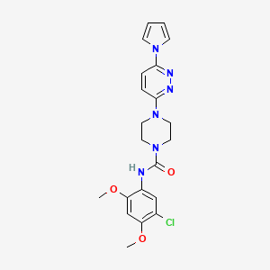 4-(6-(1H-pyrrol-1-yl)pyridazin-3-yl)-N-(5-chloro-2,4-dimethoxyphenyl)piperazine-1-carboxamide