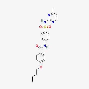 4-butoxy-N-(4-(N-(4-methylpyrimidin-2-yl)sulfamoyl)phenyl)benzamide