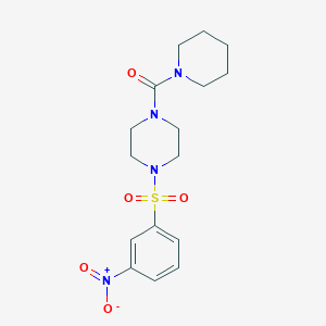 4-[(3-Nitrophenyl)sulfonyl]piperazinyl piperidyl ketone