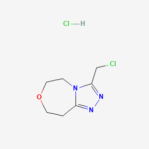 3-(Chloromethyl)-5,6,8,9-tetrahydro-[1,2,4]triazolo[4,3-d][1,4]oxazepine hydrochloride