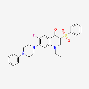 1-ethyl-6-fluoro-7-(4-phenylpiperazin-1-yl)-3-(phenylsulfonyl)quinolin-4(1H)-one