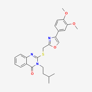 2-({[4-(3,4-Dimethoxyphenyl)-1,3-oxazol-2-yl]methyl}sulfanyl)-3-(3-methylbutyl)-3,4-dihydroquinazolin-4-one