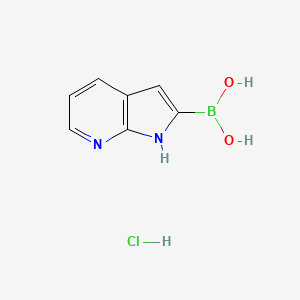 {1H-Pyrrolo[2,3-b]pyridin-2-yl}boronic acid hydrochloride
