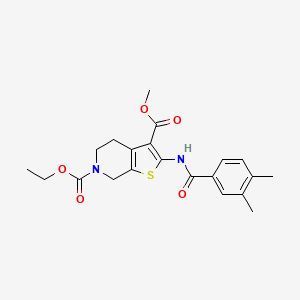 6-ethyl 3-methyl 2-(3,4-dimethylbenzamido)-4,5-dihydrothieno[2,3-c]pyridine-3,6(7H)-dicarboxylate