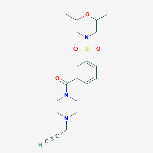 2,6-Dimethyl-4-{3-[4-(prop-2-yn-1-yl)piperazine-1-carbonyl]benzenesulfonyl}morpholine