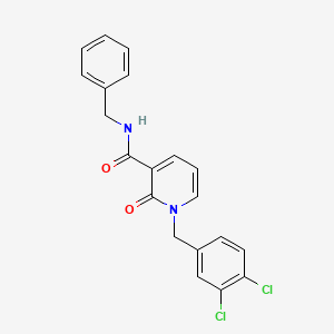 molecular formula C20H16Cl2N2O2 B2731443 N-benzyl-1-[(3,4-dichlorophenyl)methyl]-2-oxopyridine-3-carboxamide CAS No. 338754-35-1