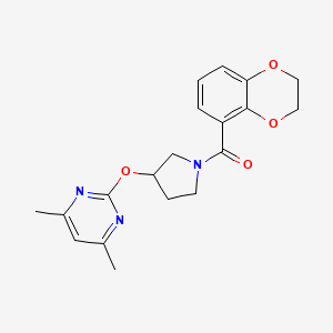 (2,3-Dihydrobenzo[b][1,4]dioxin-5-yl)(3-((4,6-dimethylpyrimidin-2-yl)oxy)pyrrolidin-1-yl)methanone