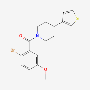 (2-Bromo-5-methoxyphenyl)(4-(thiophen-3-yl)piperidin-1-yl)methanone