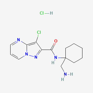 N-[1-(Aminomethyl)cyclohexyl]-3-chloropyrazolo[1,5-a]pyrimidine-2-carboxamide;hydrochloride