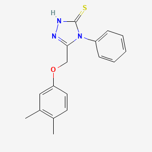 molecular formula C17H17N3OS B2731473 5-[(3,4-dimethylphenoxy)methyl]-4-phenyl-4H-1,2,4-triazole-3-thiol CAS No. 136414-33-0