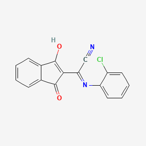 2-(1,3-Dioxoindan-2-ylidene)-2-((2-chlorophenyl)amino)ethanenitrile