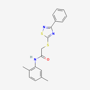 molecular formula C18H17N3OS2 B2731483 N-(2,5-dimethylphenyl)-2-[(3-phenyl-1,2,4-thiadiazol-5-yl)sulfanyl]acetamide CAS No. 864855-96-9