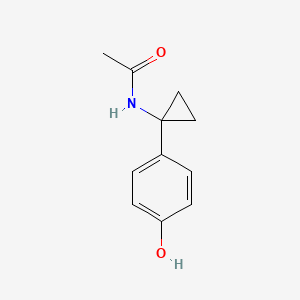 molecular formula C11H13NO2 B2731499 N-[1-(4-hydroxyphenyl)cyclopropyl]acetamide CAS No. 1394990-49-8