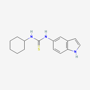 N-cyclohexyl-N'-(1H-indol-5-yl)thiourea
