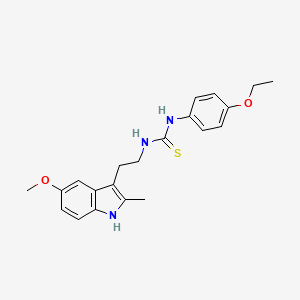 molecular formula C21H25N3O2S B2731512 1-(4-ethoxyphenyl)-3-(2-(5-methoxy-2-methyl-1H-indol-3-yl)ethyl)thiourea CAS No. 847390-11-8