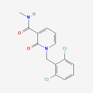 molecular formula C14H12Cl2N2O2 B2731515 1-(2,6-dichlorobenzyl)-N-methyl-2-oxo-1,2-dihydro-3-pyridinecarboxamide CAS No. 338754-50-0