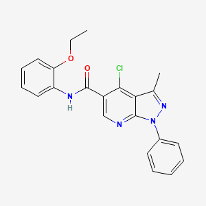 4-chloro-N-(2-ethoxyphenyl)-3-methyl-1-phenyl-1H-pyrazolo[3,4-b]pyridine-5-carboxamide