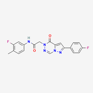 molecular formula C20H15F2N5O2 B2731520 N-(3-fluoro-4-methylphenyl)-2-[2-(4-fluorophenyl)-4-oxopyrazolo[1,5-d][1,2,4]triazin-5(4H)-yl]acetamide CAS No. 1020968-92-6