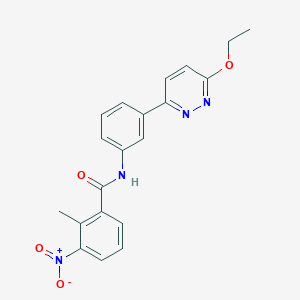 molecular formula C20H18N4O4 B2731522 N-[3-(6-ethoxypyridazin-3-yl)phenyl]-2-methyl-3-nitrobenzamide CAS No. 899986-59-5